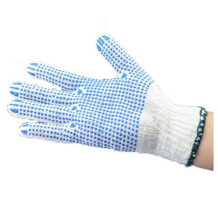 Dotted cotton gloves