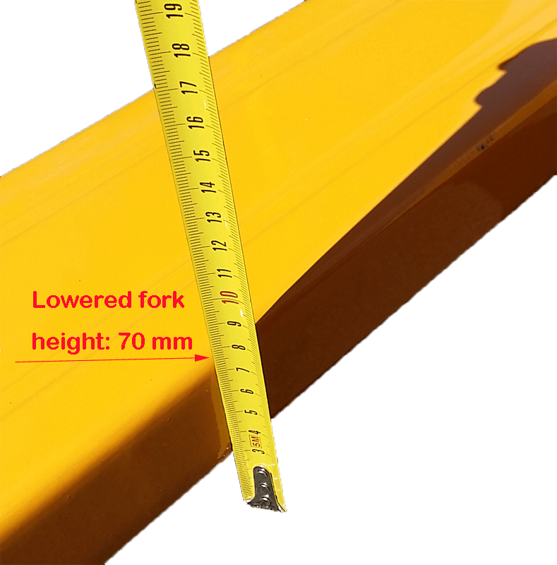 Lowered fork height